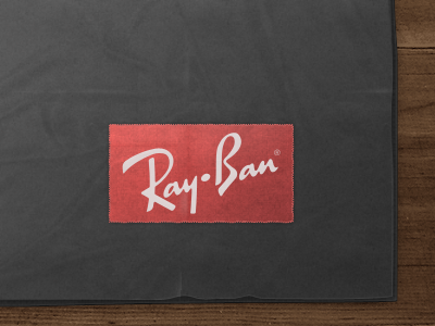 Ray·Ban cleaning cloth - take 2 black cleaning cloth fiber micro ray ban red texture white