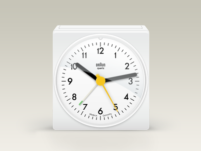 Braun Alarm Clock (white) alarm benedik braun clock dieter icon photoshop rams white
