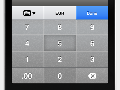 Numeric keyboard app ios iphone keyboard keyboard ui gui interface numeric