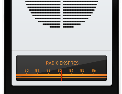 Radio grill interface ios iphone photoshop radio slider spotify ui