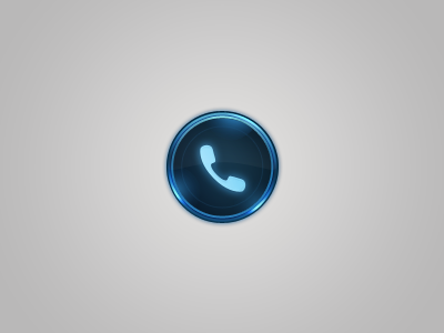 Call 2 blue button call circle glow