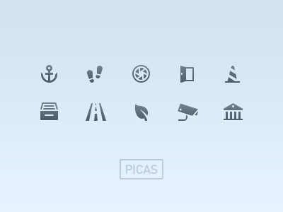 PICAS Classic benedik glyph icons ios ipad iphone photoshop picas pictogram retina vector