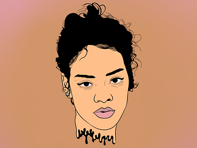 Rihanna vector portrait