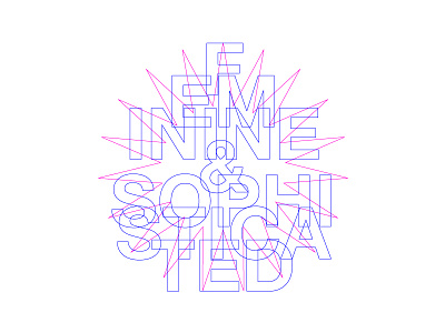 Feminine & Sophisticated experimental graphic design logo minimal