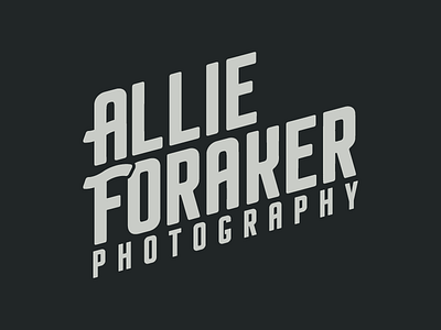 Allie Foraker Logo logo typography