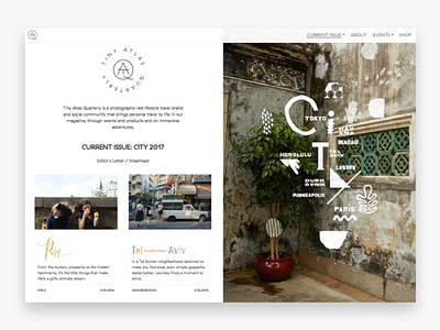 Tiny Atlas Quarterly Homepage ui ux webdesign