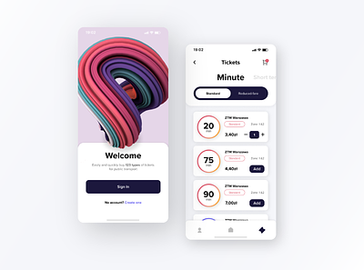 Ticketing app concept 3d abstract app booking button cinema 4d clean data design mobile mobile app render shape switch ticket ticketing toggle travel ui ux