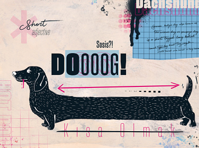 Being Short animal dark dog illustration illustration ipadpro