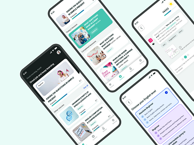 Alula English Learning App adults android app design design english grammer ios kids learning reading school ui ui design ux design