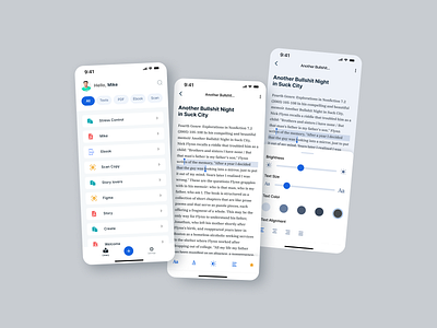 Smart Book Reading App android app design books design ios notes reading ui ui design ux ux design