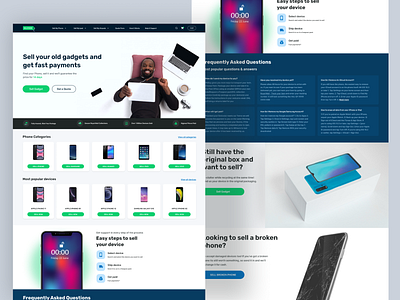 Sell Phones: A Landing Page buy landing page old phones sell ui ui design ux design web design website