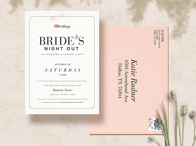 Bride's Night Out event branding invite