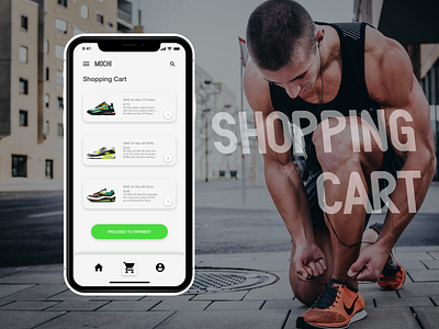 Shopping Cart adobexd app dailyui design ios mobile nike nike air max nike shoes shop shopping cart ui