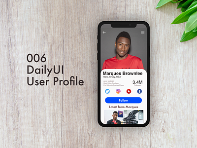 User Profile - #006 of DailyUI