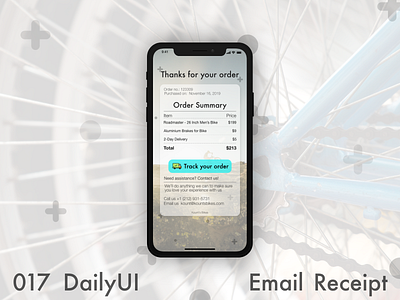 017 - Email Receipt 017 adobexd app dailyui design email email receipt illustration ios mobile receipt ui