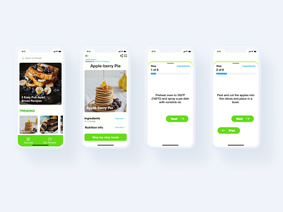 040 - Recipe App app clay mockup dailyui design ios iphone minimal mobile mockup recipe recipe app ui