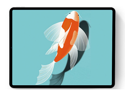 Koi - Inspired by and learnt from Gal Shir design illustraion illustration art inspiration ipadproart procreate procreate art