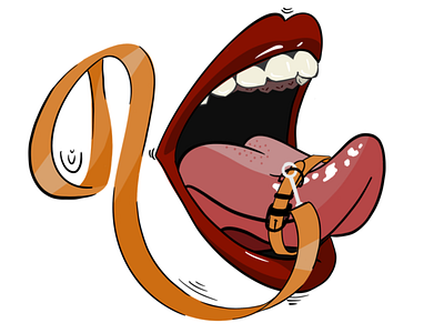 Leash it up! caricature cartoon face funny character funny illustration humour procreate art procreate illustration satire