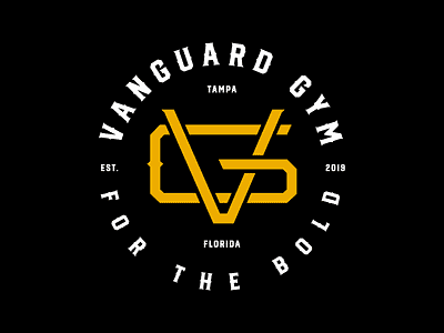 Vanguard Gym branding florida gym logo monogram tampa