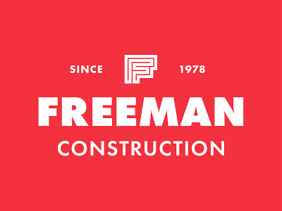 Freeman Constructioon branding construction construction logo f logo f mark logo logo design