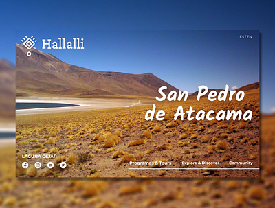 Landing Page - San Pedro de Atacama clean concept design figma landing page photo travel ui ux web web design website