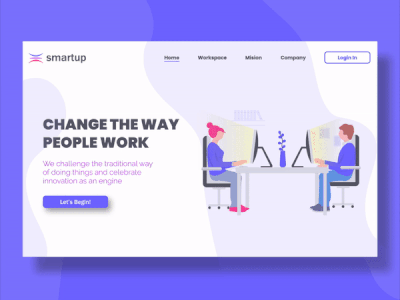 Smartup - Animated Landing Page animation clean landing page minimal vector web website