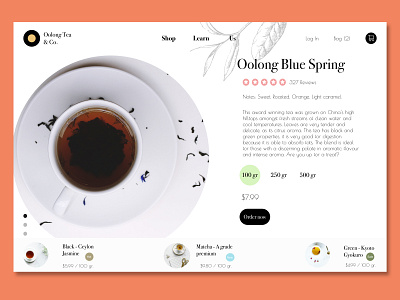 Oolong Tea - Ecommerce Website branding clean concept design ecommerce ecommerce design landing page ui ux web website