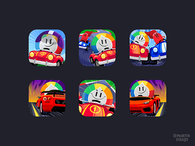 App Icons for Trivia Cars app icon branding design gaming illustration vector
