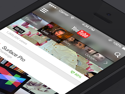 YouTube for iOS7 Concept app concept depth ios ios 7 iphone youtube