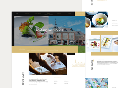 Castle of Moerkerke 🏰 - Creating memories banquet castle events hall modern venue webdesign website