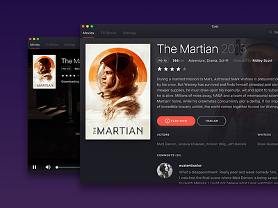 Media Player concept for OSX media movie music player