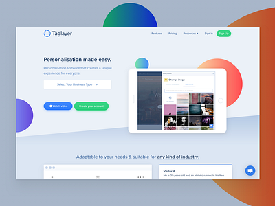 Taglayer Website Redesign - First Iteration