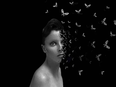 Butterfly girl butterfly girl photoshop surreal