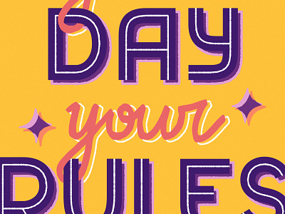 🟄 Your rules lettering 🟄 close up