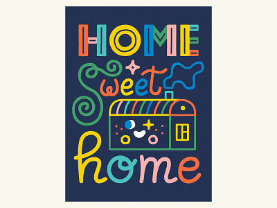 ✹ Home sweet home ✹ art autumn character cozy decor design drawing graphic design handdrawn home illustration letter lettering poster vector