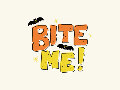 ✹ Halloween ✹ art bat bite drawing graphics halloween happy horror illustration lettering night party spooky