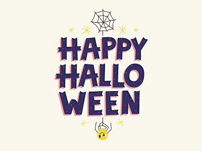 ✶ Halloween ✶ art drawing graphics halloween happy horror illustration lettering party spider spooky web