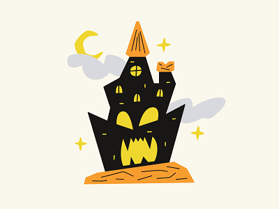 ✶ Halloween ✶ art castle drawing graphics halloween hand drawn happy horror illustration party spooky