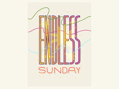 ✦ Endless sunday ✦ art cheer decor drawing fun hand drawn holiday home illustration joy lettering poster sunday text