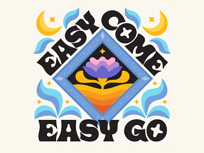 ✦ Easy come, easy go ✦ art decor design drawing illustration lettering retro