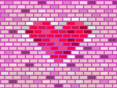 Feliz día de San Valentín / Happy Valentine day 2d art adobe illustrator argentina brick illustration san valentín valentine day