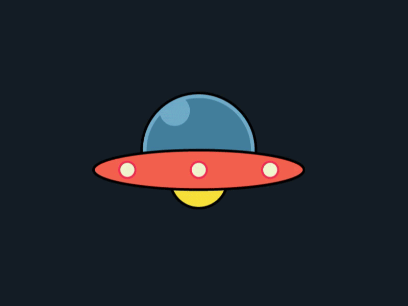 Ovni y estrellas / Ufo and stars adobe illustrator animation 2d argentina gif illustration ovni ufo vector