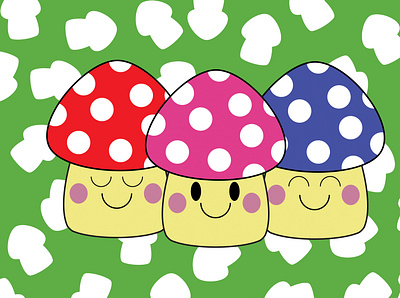 Mushrooms argentina cute cute art design illustration mushroom mushrooms vector