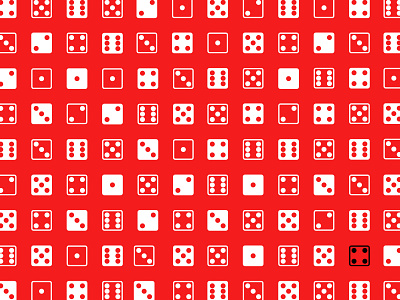 Dados con fondo rojo /Dice with red background