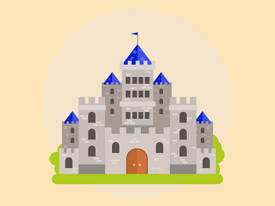 Castillo basado en un tutorial/ Castle based on a tutorial adobe illustrator argentina castillo castle design illustration tutorial vector