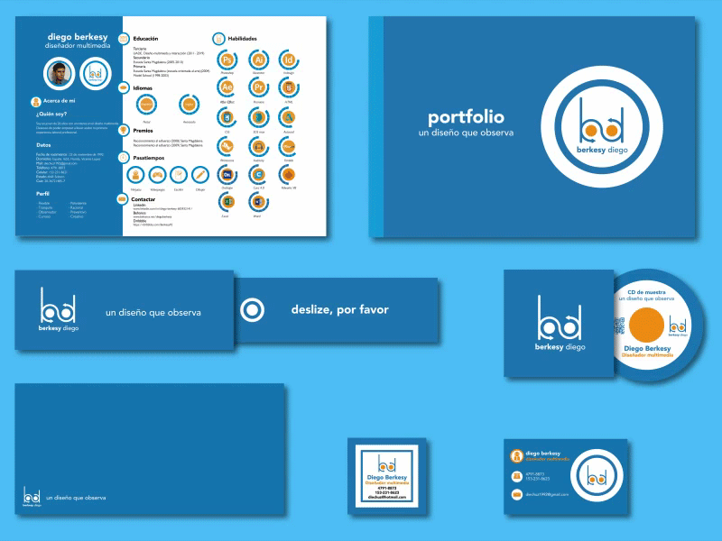 Identidad personal / Personal identity adobe illustrator after effect argentina berkesy brand identity design diego gif illustration logo personal identity portfolio uade