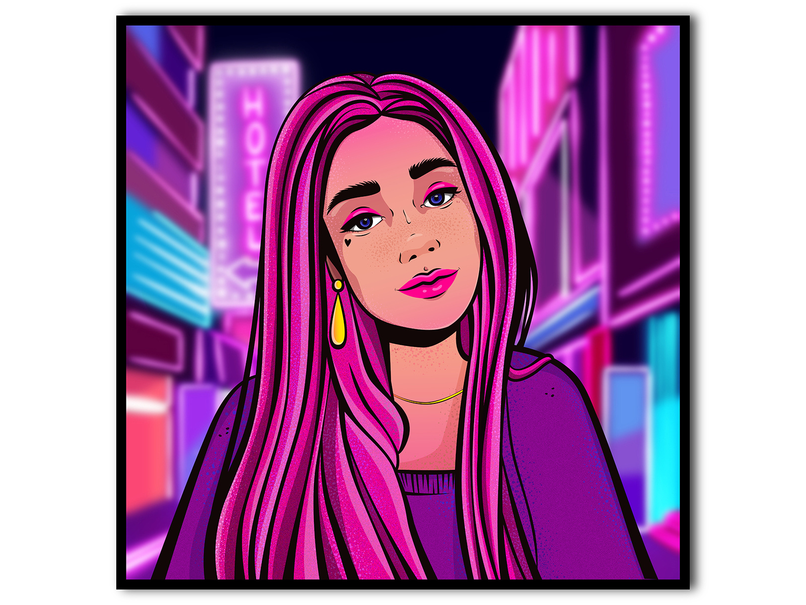 Purple Girl by Valeriia Sibirtseva on Dribbble