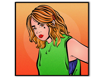 Orange Girl adobe illustrator illustration nft vector