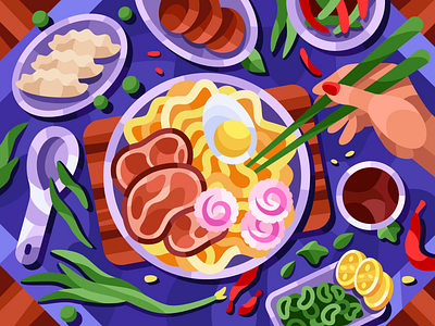 Asian Soup adobe illustrator illustration vector