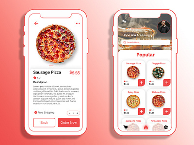 Pizza Anyone? android android app app design e commers graphic design iphone app order pizza ui ux